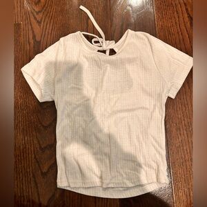 Open Tie Back- White Crop Top
